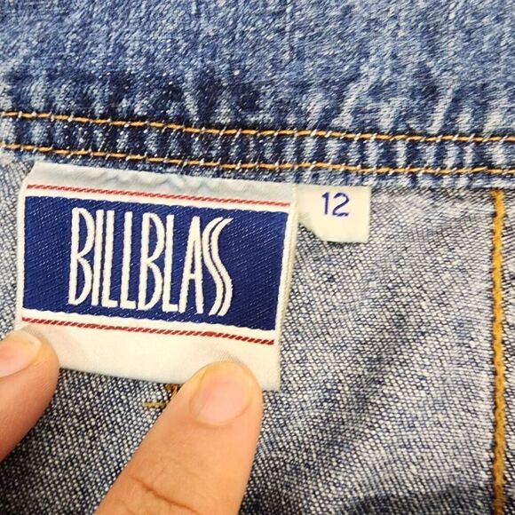 Bill Blass Size 12 Vintage Denim Blue Jean Skirt P11 - Picture 5 of 6